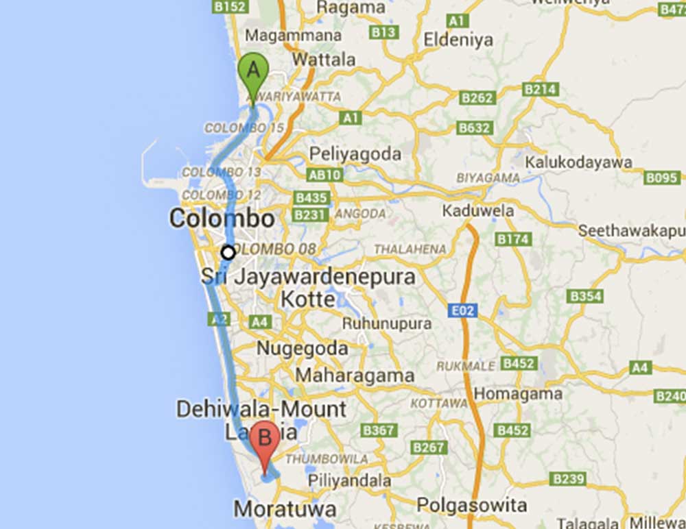 google maps in sri lanka colombo